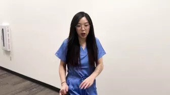 Creepy Doctor Convinces Young Asian Medical Intern To Fuck To Get Ahead