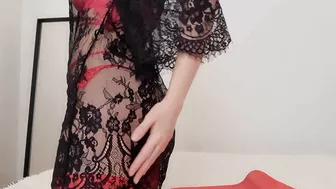 Masturbating In A Sexy Lace Lingerie