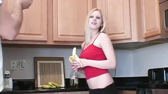 Melody Goes Topless And Eats Banana