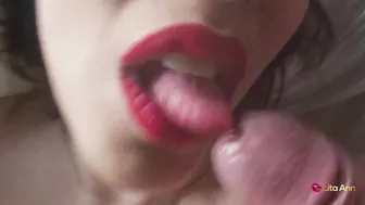 She Lets Me Cum In Her Mouth (Red Lips)