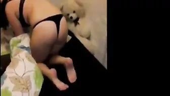 My Asian Maid Shows Me Her Ass In Thong