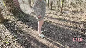 Flashing Tits And Playing With Pussy In Public Park