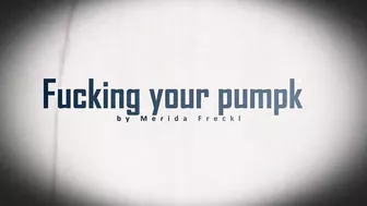 Fucking A Pumpkin As It Where Your Whore Ass - Femdom Strapon Humiliating