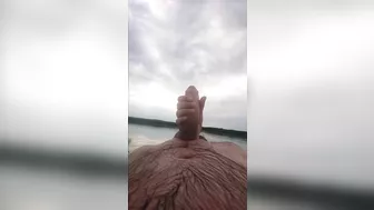 My Wife Jerks My Cock With A Happy Ending In The Inflatable Boat On The Lake