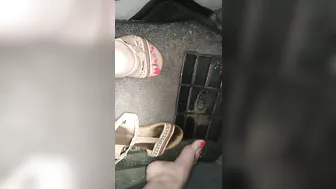 Pedal Pumping In Sandals Hot Feet