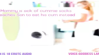 Mommy Is Sick Of Cummies Socks Teaches Son To Eat His Cum Instead