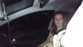 The Wife Rides Naked In The Car, Walks Naked And Fucks In The Ass With Sperm