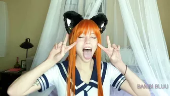 Real Life Hentai - Uniform Cosplay Redhead Teen Pawg Fucks Senpai & His Big Cock - Bambi Bluu