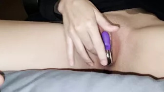 Kinky Teen Plays With Her Purple Sextoy