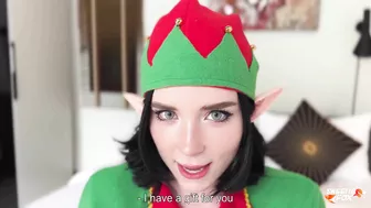 Gift From Christmas Elf - Hot Blowjob And Sex With Cum On Wet Pussy Pov