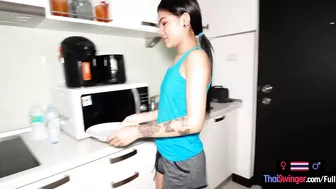 Tiny Thai Amateur Teen Girlfriend Namtam Homemade Dinner And Fucked