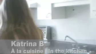 Katrina Having Her Pussy Wet In Her Kitchen