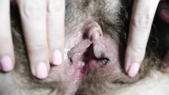 Closeup Big Clit Masturbation Hairy Pussy