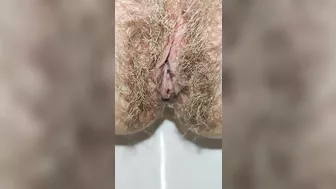 Creamy Pink Pussy Peeing? Closeup Pee Fetish