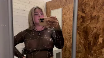 Sexy Milf Does Transparent Try On Haul In A Fitting Room