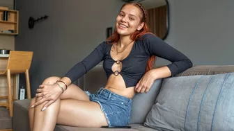 Petite Redhead Teen Shows Mind Blowing Cock Sucking Skills At Casting