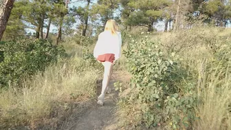 A Walk In A Forest Area Ended With Fucking And Cum In The Mouth