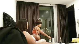 Threesome With 2 Thai Girls Small Babe And Bbw