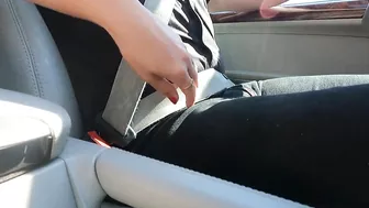 While Driving My Jerks My Cock To Make Me Hard And I Stop To Cum All My Cum In Her Mouth