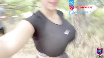 Big Boobs Wife Gets Her Pussy Drilled On Public Trail After Sweaty Workout