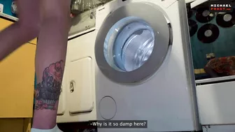 Step Sister Got Stuck Again Into Washing Machine Had To Call Rescuers