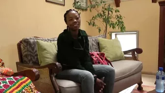 Ebony Model Performs Ancient Facial Interracial African Ceremony During Job Interview