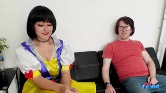 Sexy Newcomer With Big Tits And Pierced Nipples Get Nerdy Cock