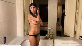 Mia Khalifa Enjoys Some Bathroom Alone