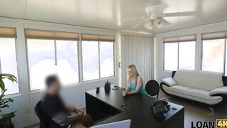 Loan4K. Blonde Hot Cant Pay Rent So She Goes To The Bank