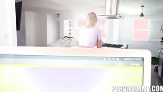 Tommy Wood Catches His Stepmom Slimthick Vic Parading Her Juicy Booty Inside A G-String