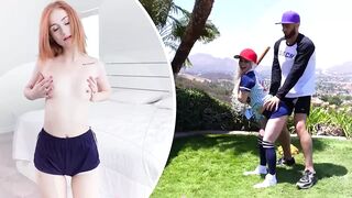 Exxxtra Tiny - Beautiful Small Blonde Will Do Anything To Got In The Team Even Banging