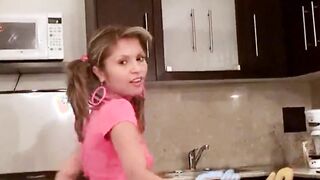 Slender Hispanic Spreads Her Legs Wide