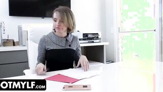 Office Thot Slips On The New Bro On A Test For Endurance And Takes His Long Ebony Dick Inside Her Mouth