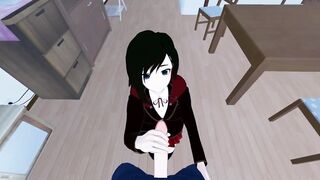 Point Of View Fucking Ruby Rose Before Giving Her A Doggy Style Cummed. Rwby Animated