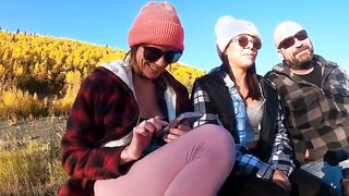 Adult Time - Pov Babe Poly Wives Take Turns Sucking Cock And Fucking In The Wilderness