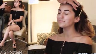 20Yo Naughty Dark Hair Callie Jacobs Does Her First Feet Job On Camera