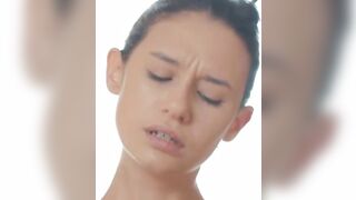 Cute Dark Haired Uses Her Chopsticks To Masturbate To An Orgasm