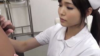 Japanese Dark Hair Nurse Shino Aoi Inside The Doctor's Office Into Oral Action Uncensored