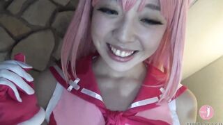 [Hentai Cosplay] Super Sexy Bimbos Into A Tight Suit Gave Me A Hand Job. Of Course,I Creampied Inside The End! - Intro