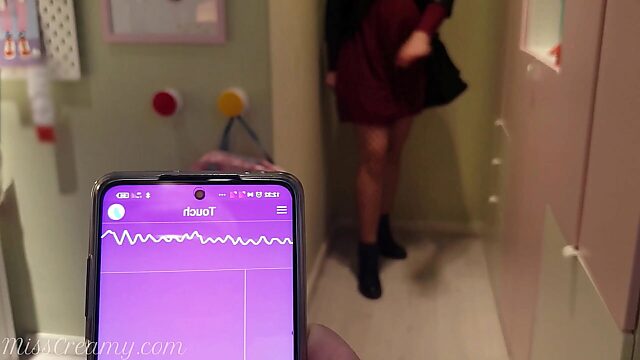 Remote Controlled Mall Masturbation - I'm Creamy And You Can't Resist