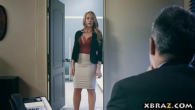 Boss, Milf, And Threesome: Office Hookup Happening