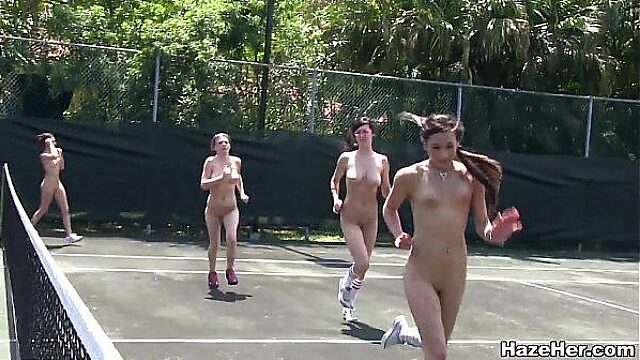 Lesbian Initiation On The Tennis Court