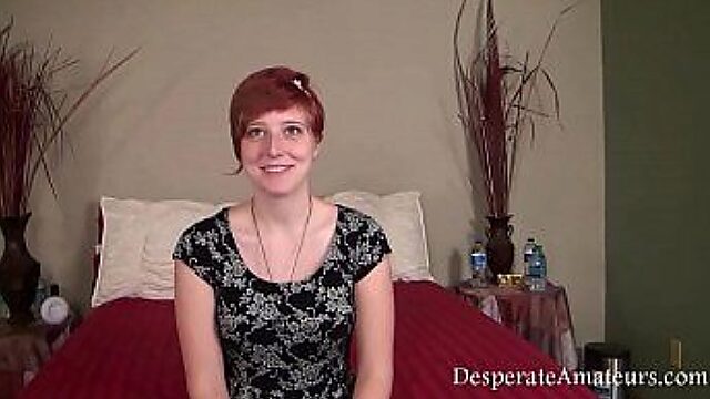 Fiery Redhead Aurora's Wild Casting Couch Debut