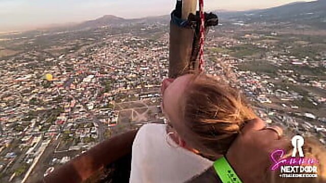 Balloon Bang Over Pyramids: Babe Gulps Down Sunrise Load