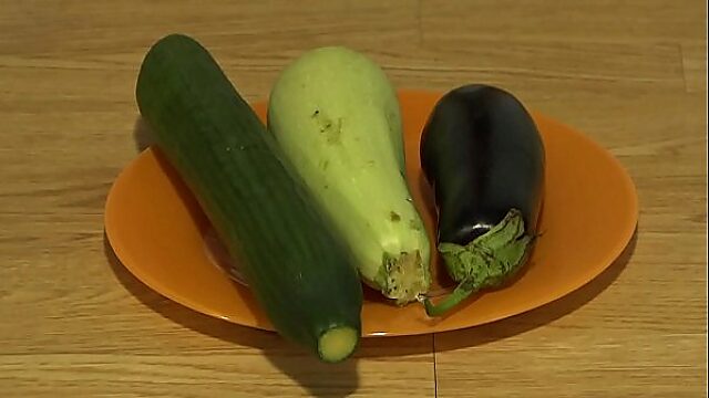 Juicy Anal Play With Extreme Vegetable Inserts