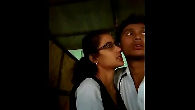 Sensual Indian College Lovers' Steamy Kiss