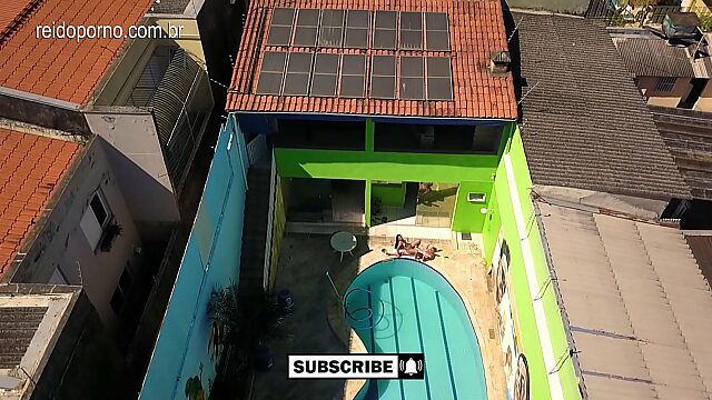 Sexy Couple Caught Fucking Beside Pool In Stunning São Paulo Drone Video - 4K