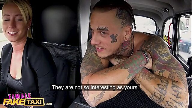 Blonde Babe Gets Her Engines Revving With Tattooed Driver