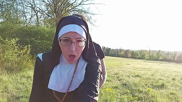 Nun's Big Ass Gets Creampied Before Church