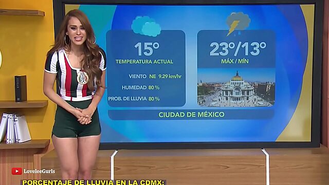 Latina Weather Girl Flaunts Her Sexy Booty